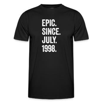 25 Years Old Epic Since July 1998 25th Birthday - Men's Functional T-Shirt - black - Front - AI Model Male 178 dark (178cm)