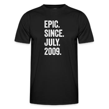 14e anniversaire 14 ans épiques depuis juillet 2009 - T-shirt sport Homme - noir - Devant - AI Model Male 178 dark (178cm)