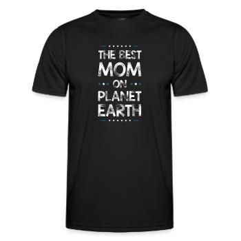 Best Mom Mom Quote Mom - Men's Functional T-Shirt - black - Front - AI Model Male 178 dark (178cm)