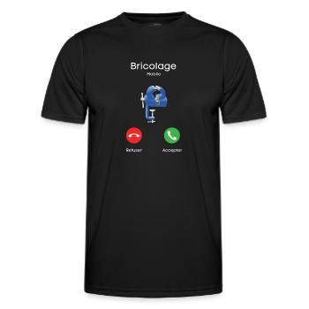 appel du bricolage - T-shirt sport Homme - noir - Devant - AI Model Male 178 dark (178cm)