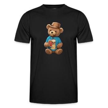 Teddy Bear - Men's Functional T-Shirt - black - Front - AI Model Male 178 dark (178cm)