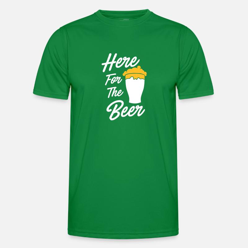 Here for the beer Men's Functional T-Shirt