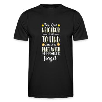 Célébration de l’amitié du voisin - T-shirt sport Homme - noir - Devant - AI Model Male 178 dark (178cm)