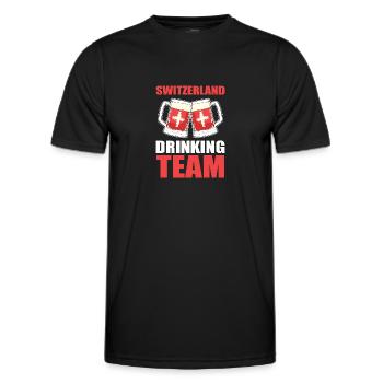 Schweiz Schweizer Schweizerdeutsch - Männer Funktions-T-Shirt - Schwarz - Vorne - AI Model Male 178 dark (178cm)