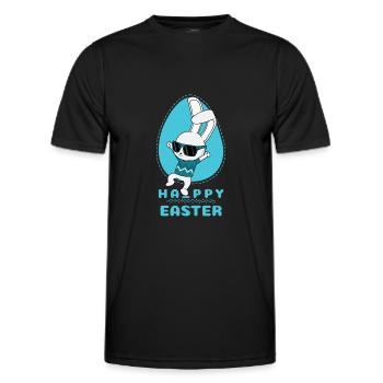 Joyeuses Pâques - T-shirt sport Homme - noir - Devant - AI Model Male 178 dark (178cm)