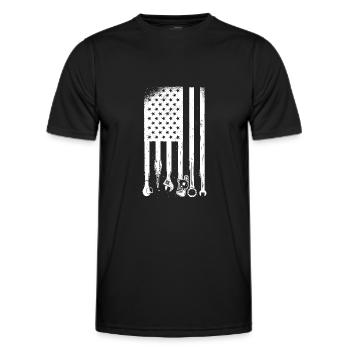 Mécanicien automobile mécanicien - T-shirt sport Homme - noir - Devant - AI Model Male 178 dark (178cm)