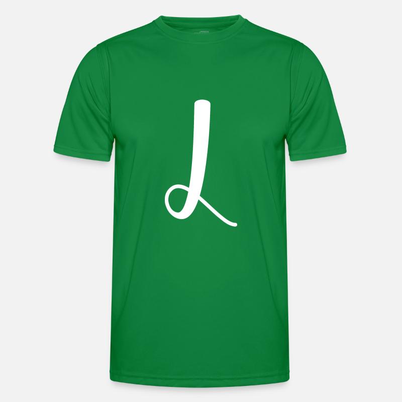 Calligraphy, initial L Men's Functional T-Shirt