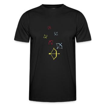 Bow and arrow - Men's Functional T-Shirt - black - Front - AI Model Male 178 dark (178cm)