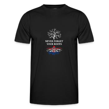 Croatia Never Forget Your Roots - Men's Functional T-Shirt - black - Front - AI Model Male 178 dark (178cm)