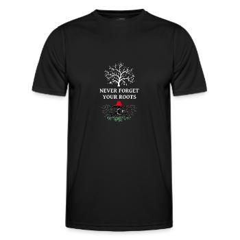 Libya Never Forget Your Roots - Men's Functional T-Shirt - black - Front - AI Model Male 178 dark (178cm)