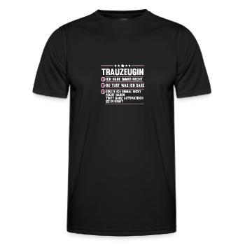 Hochzeit Junggesellenabschied Trauzeugin - Männer Funktions-T-Shirt - Schwarz - Vorne - AI Model Male 178 dark (178cm)