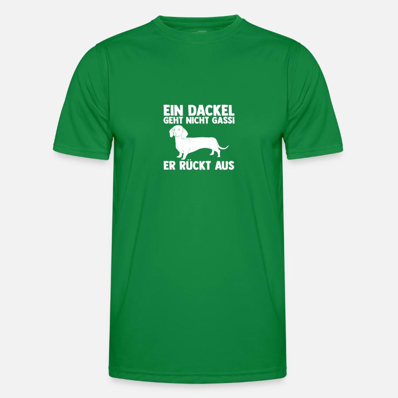 Hund Dackel Männer Funktions-T-Shirt