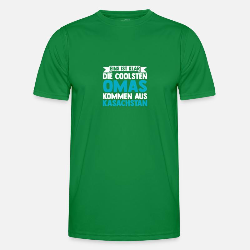 Kasachen Oma Großmutter Kasachstan Männer Funktions-T-Shirt