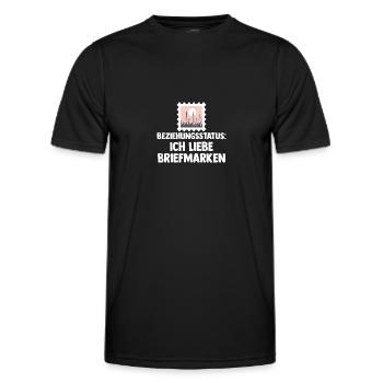 Philatelie Briefmarkensammlung Briefmarkensammler - Männer Funktions-T-Shirt - Schwarz - Vorne - AI Model Male 178 dark (178cm)