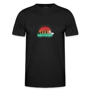 Bicycle Cargo Bike Cargo Bike - Men's Functional T-Shirt - black - Front - AI Model Male 178 dark (178cm)