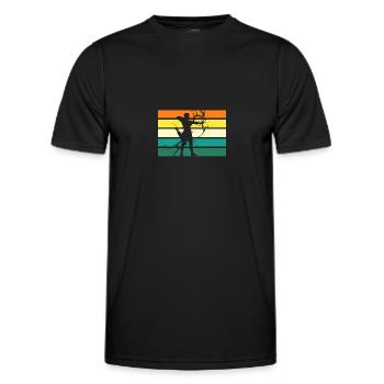 Archer Tir à l’arc - T-shirt sport Homme - noir - Devant - AI Model Male 178 dark (178cm)
