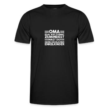 Enkelkinder Großmutter Oma - Männer Funktions-T-Shirt - Schwarz - Vorne - AI Model Male 178 dark (178cm)