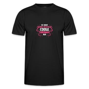 Urgroßmutter Coole Uroma - Männer Funktions-T-Shirt - Schwarz - Vorne - AI Model Male 178 dark (178cm)