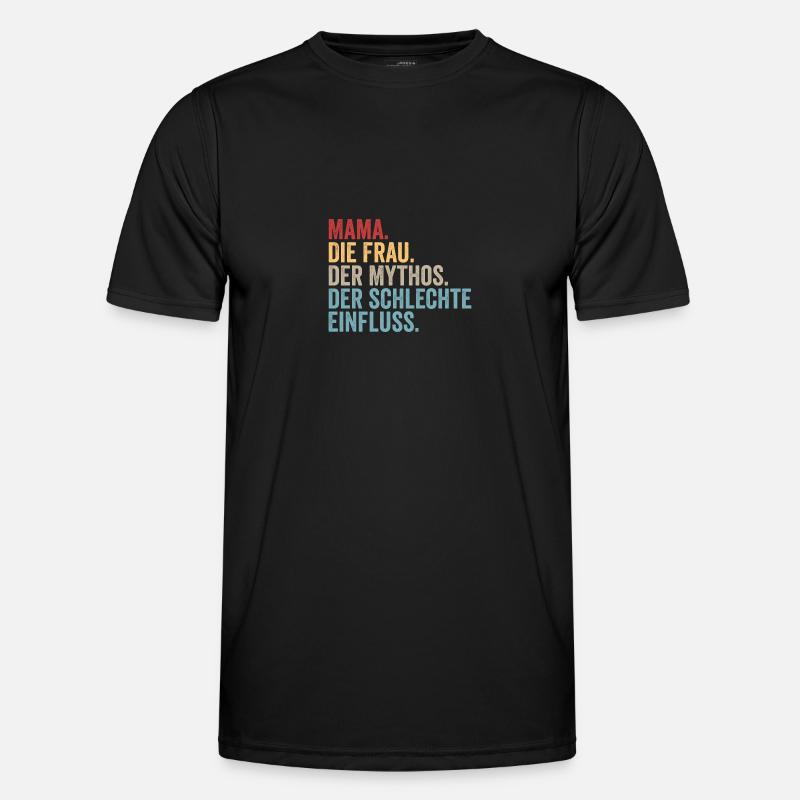 Mutter Mama - Männer Funktions-T-Shirt - Schwarz