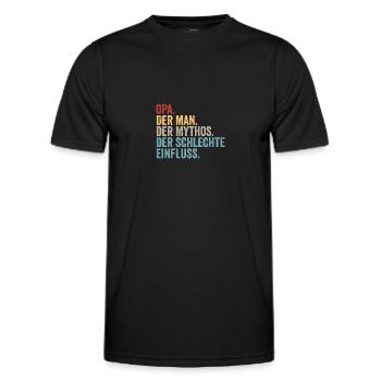 Großvater Opa - Männer Funktions-T-Shirt - Schwarz - Vorne - AI Model Male 178 dark (178cm)