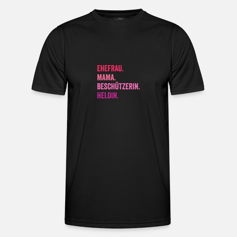 Ehefrau Mutter Mama - Männer Funktions-T-Shirt - Schwarz
