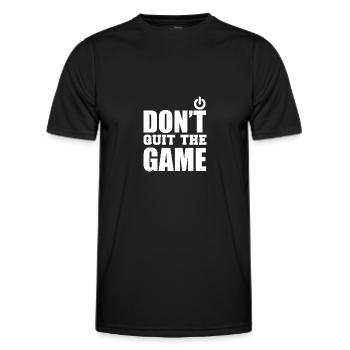 Don't quit the game - Men's Functional T-Shirt - black - Front - AI Model Male 178 dark (178cm)