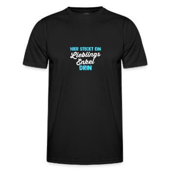 Enkel - Männer Funktions-T-Shirt - Schwarz - Vorne - AI Model Male 178 dark (178cm)