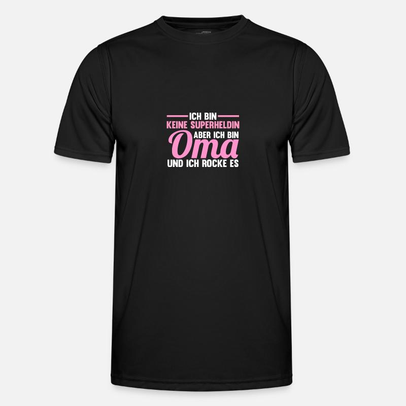 Großmutter Oma - Männer Funktions-T-Shirt - Schwarz