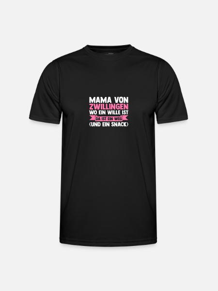 Mom of twins - Men's Functional T-Shirt - black