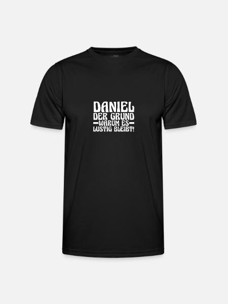 Prénom Daniel - T-shirt sport Homme - noir