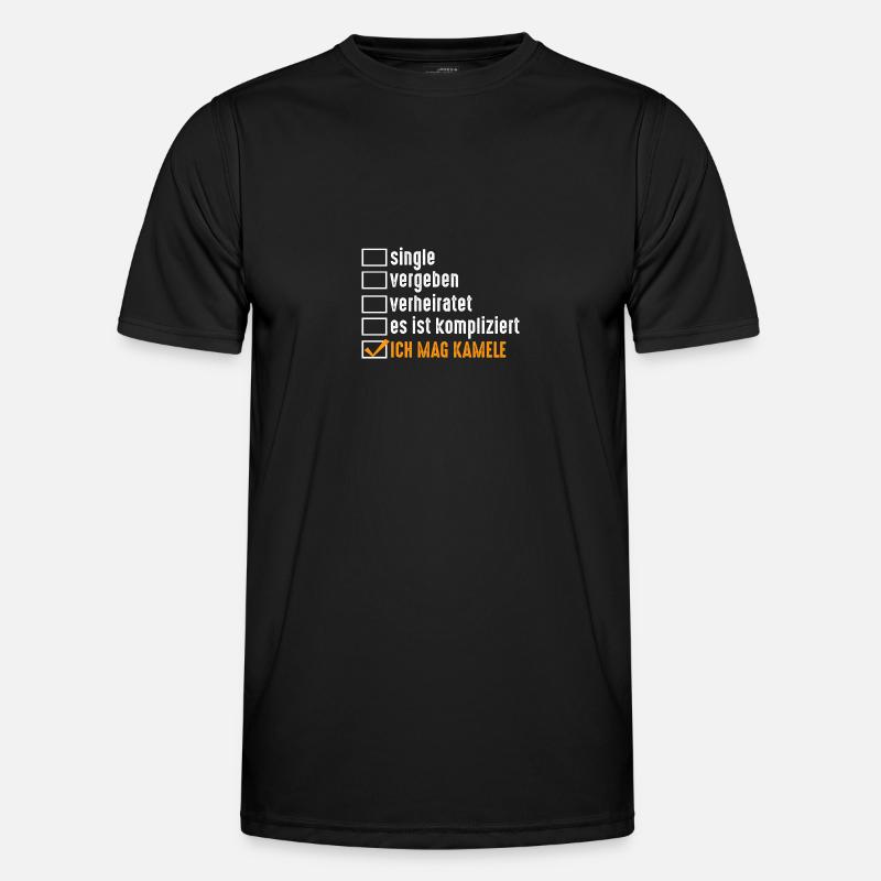 Kamel - Männer Funktions-T-Shirt - Schwarz