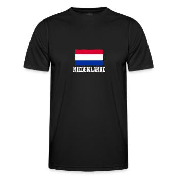 Pays-Bas Pays-Bas - T-shirt sport Homme - noir - Devant - AI Model Male 178 dark (178cm)
