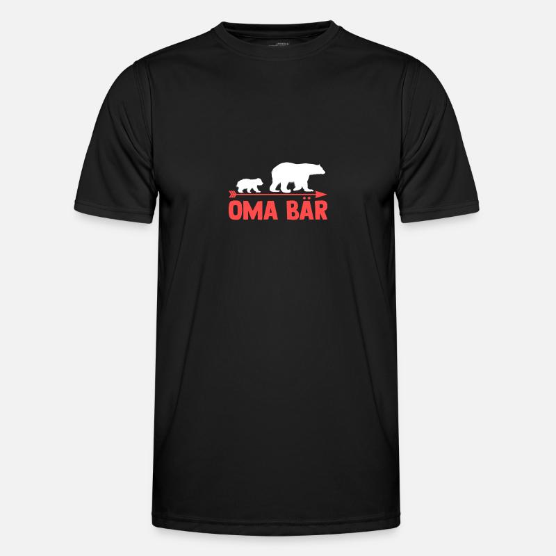 Großmutter Oma Bär - Männer Funktions-T-Shirt - Schwarz