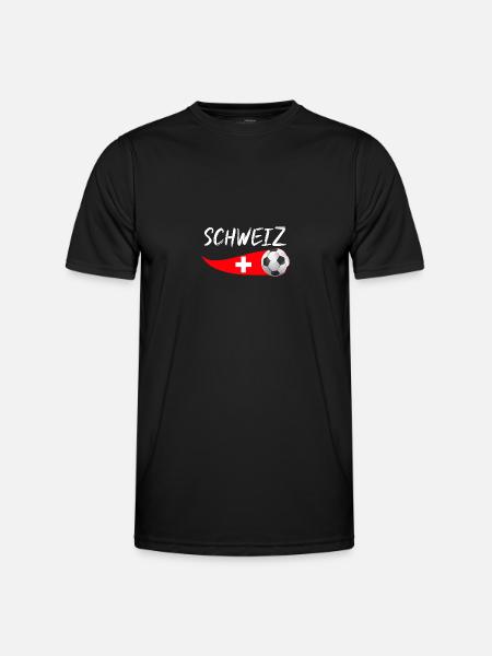 Schweizer Schweiz - Männer Funktions-T-Shirt - Schwarz