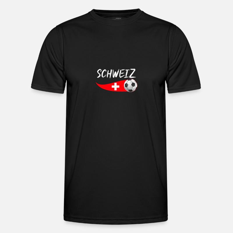 Schweizer Schweiz - Männer Funktions-T-Shirt - Schwarz