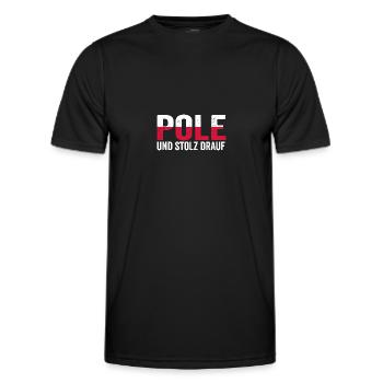 Pole Polnisch Polen - Männer Funktions-T-Shirt - Schwarz - Vorne - AI Model Male 178 dark (178cm)