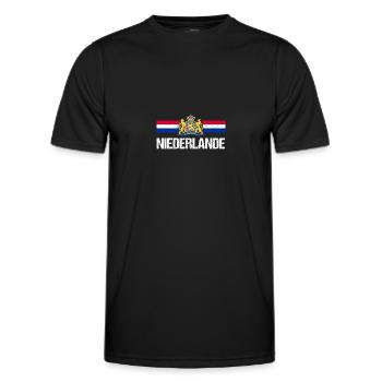 Pays-Bas Pays-Bas - T-shirt sport Homme - noir - Devant - AI Model Male 178 dark (178cm)