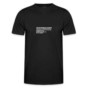 Marriage Tidal Wedding 59 Years Married Wedding - Men's Functional T-Shirt - black - Front - AI Model Male 178 dark (178cm)