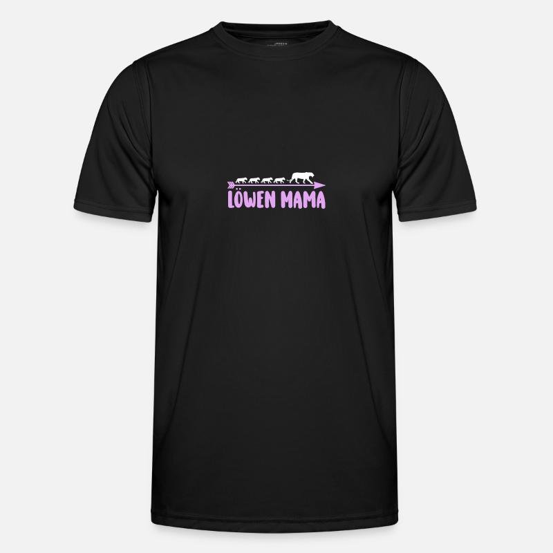 Mutter Löwen Mama - Männer Funktions-T-Shirt - Schwarz