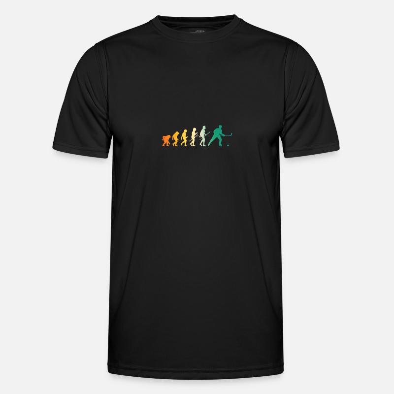 Eishockeyspieler Evolution Eishockey - Männer Funktions-T-Shirt - Schwarz