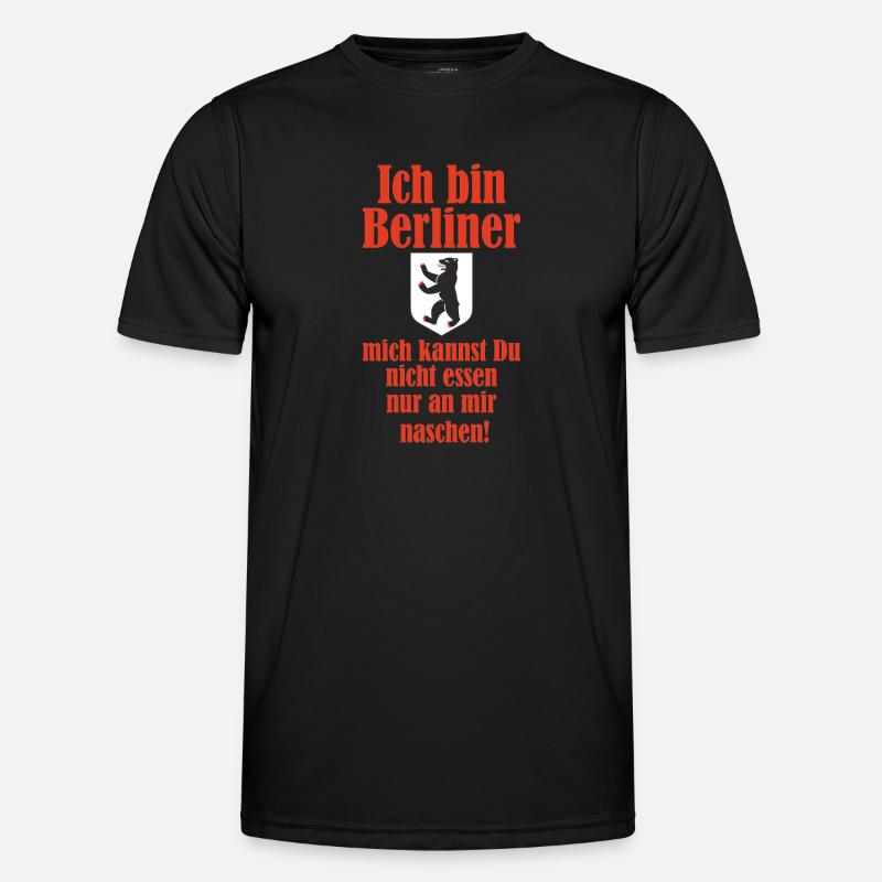 Ich bin ein Berliner - Männer Funktions-T-Shirt - Schwarz