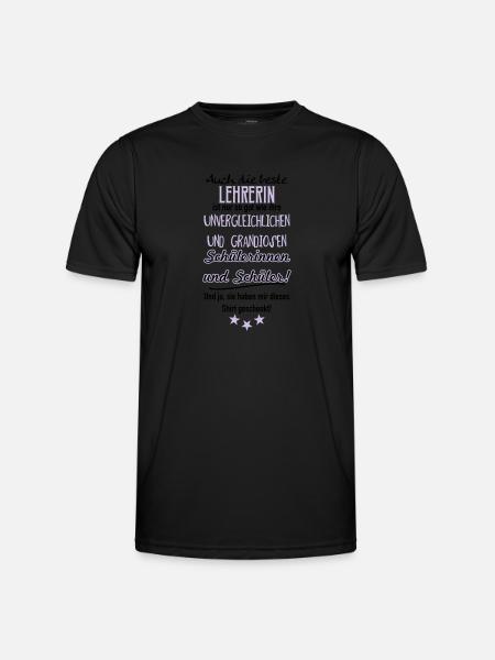 Beste Lehrerin Shirt - Männer Funktions-T-Shirt - Schwarz