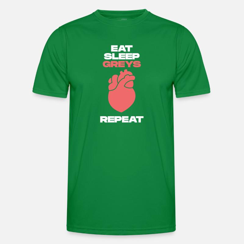 Eat Sleep Greys Repeat Men's Functional T-Shirt