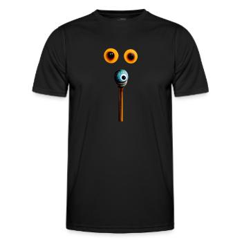 Dreiauge Auge - Männer Funktions-T-Shirt - Schwarz - Vorne - AI Model Male 178 dark (178cm)