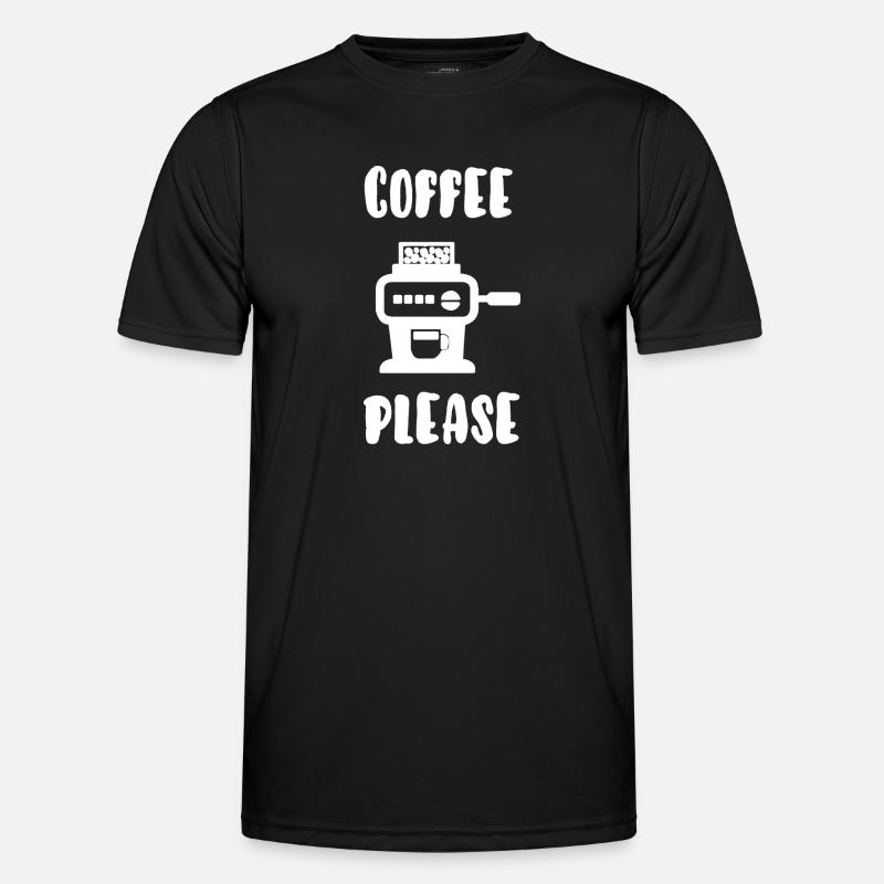 Coffee please - Men's Functional T-Shirt - black