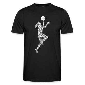 Basketball Symbols Girl Basketball Player - Men's Functional T-Shirt - black - Front - AI Model Male 178 dark (178cm)