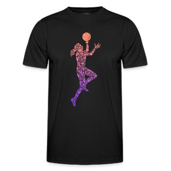Basketball Symbole Frauen Basketballerin - Männer Funktions-T-Shirt - Schwarz - Vorne - AI Model Male 178 dark (178cm)
