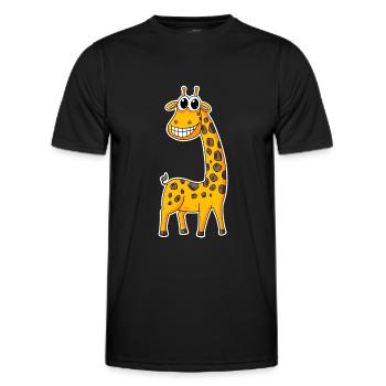 Giraffe Langer Hals - Männer Funktions-T-Shirt - Schwarz - Vorne - AI Model Male 178 dark (178cm)
