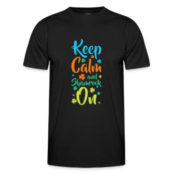 Kleeblatt Motivation Geld Lebensfreude - Männer Funktions-T-Shirt - Schwarz - Vorne - AI Model Male 178 dark (178cm)