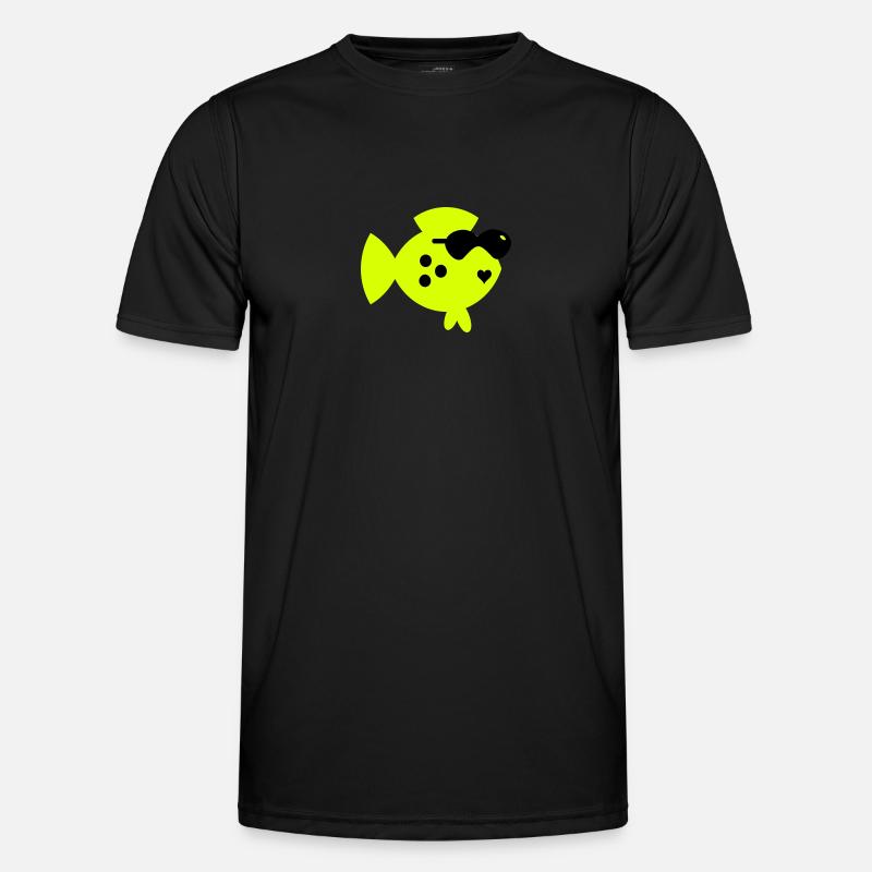 Blindfisch / blind fish (2c) - Männer Funktions-T-Shirt - Schwarz